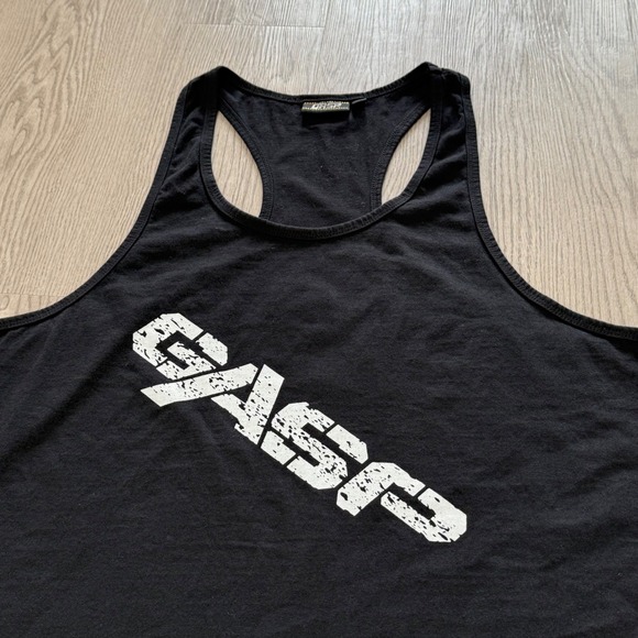 Gasp Vintage T-Back Muscle Tank Black Men's Size XL Bodybuilding Gym - Picture 1 of 10